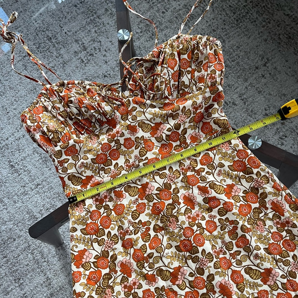Realisation Par The Devon in 70's Floral Boho Silk Mini Dress Sz XS - Picture 13 of 17